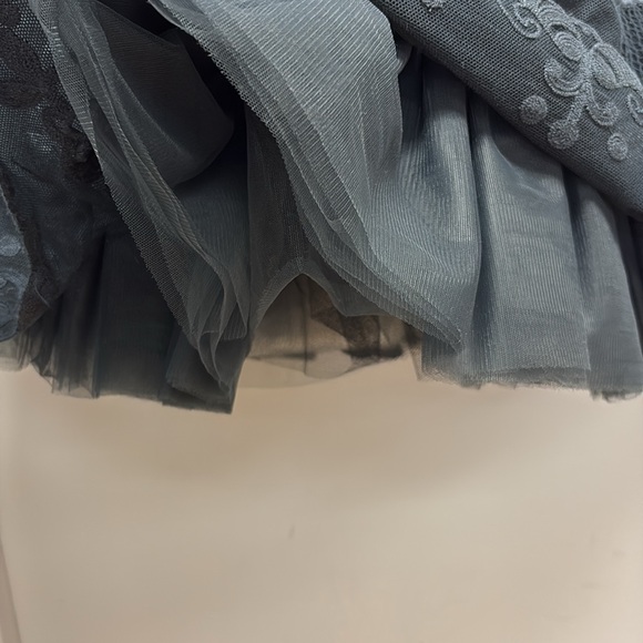 NWT LoveShackFancy Jaylen Strapless Dress | Black Embroidered Tulle | Size 0 - Picture 4 of 16